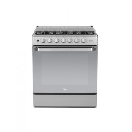 Estufa de piso gas lp/natural midea 67.5 cm mgs30fs1leamg "de" 6 "quemadores"