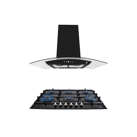 Combo Campana Extractora de Isla y Parrilla Supra Montalcino