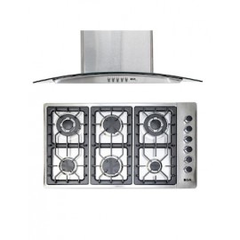 Combo parrilla a gas empotrable Disa Home + campana