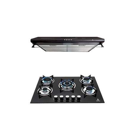 Combo Parrilla a Gas Empotrable Supra + Campana