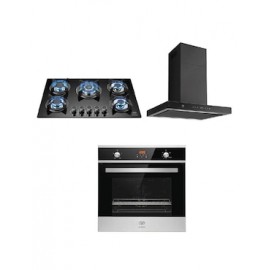 Combo de parrilla de gas empotrable + Campana + Horno Avera