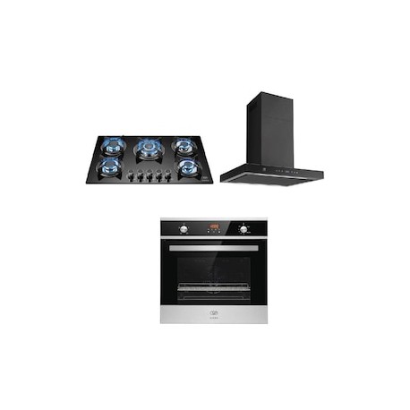 Combo de parrilla de gas empotrable + Campana + Horno Avera