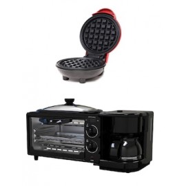 Set Horno eléctrico 3 en 1 Pink Garlic CBOPG5 + Waflera