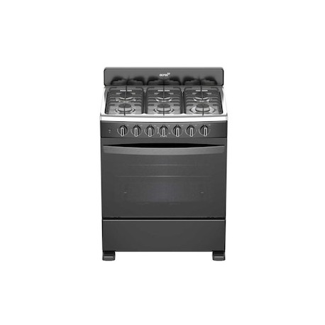 Estufa de piso a gas Acros AFR4112B 76 cm AFR4112B de 6 quemadores