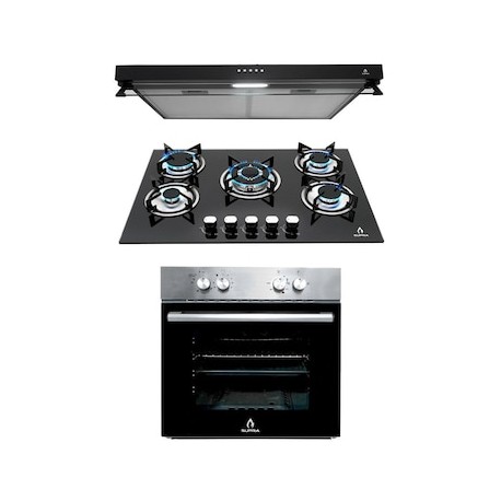 Combo parrilla a gas empotrable Supra + Campana + Horno