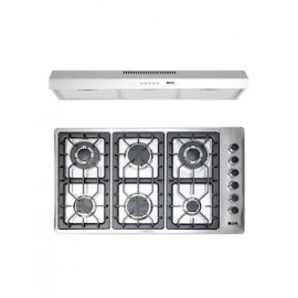 Combo parrilla a gas empotrable Disa Home + campana