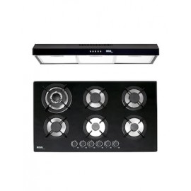 Combo parrilla a gas empotrable Disa Home + campana