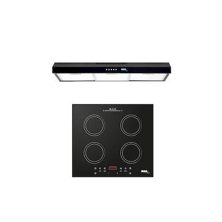 Combo parrilla inducción empotrable Disa Home + campana
