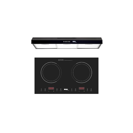 Combo parrilla inducción empotrable Disa Home + campana