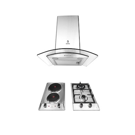 Combo de parrilla eléctrica empotrable Supra + Campana + Parrilla