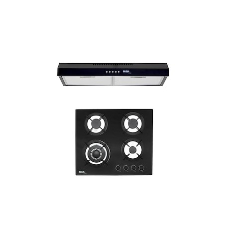 Combo parrilla a gas empotrable + campana Disa Home