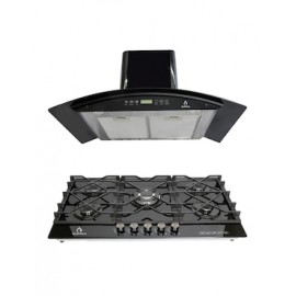 Combo Campana Extractora de Pared con Panel Touch y Parrilla Supra Varenna