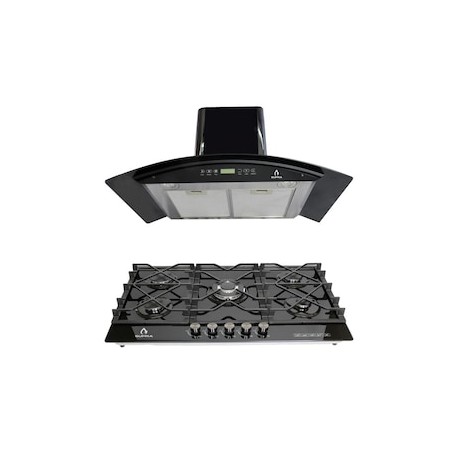 Combo Campana Extractora de Pared con Panel Touch y Parrilla Supra Varenna