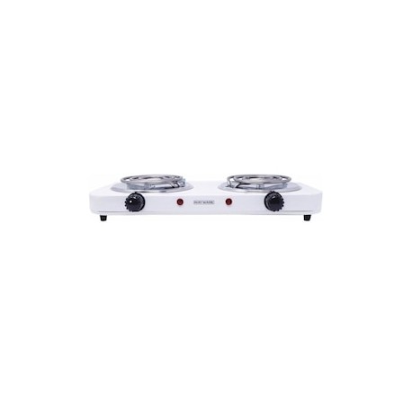 Parrilla eléctrica HY2000A Mayware 2 quemadores blanca