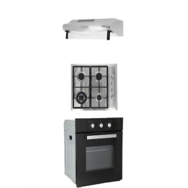 Combo Odipo parrilla 60 cm acero inoxidable 4 Q y campana estándar acero inox 50 cm + horno gas 60 cm