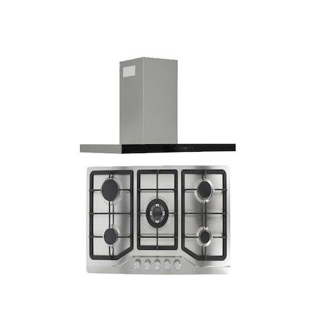 Combo parrilla Odipo acero inoxidable 5q y Campana de Pared T Pantalla Touch