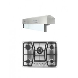 Combo Parrilla 76 cm acero inoxidable y Campana Slim 80 cm