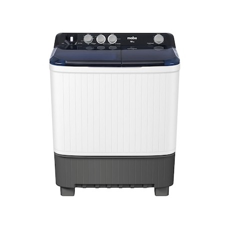 Lavadora doble tina Mabe 18 kg semiautomática carga superior LMDX8124HBAB0