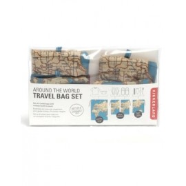 Bolsas para ropa sucia Kikkerland Mapa 4 piezas
