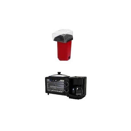 Set Horno eléctrico 3 en 1 Pink Garlic CBOPG7 + Máquina de palomitas
