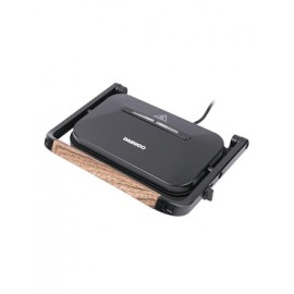 Parrilla panini eléctrica Daewoo DHG-2675 de madera y acero inoxidable