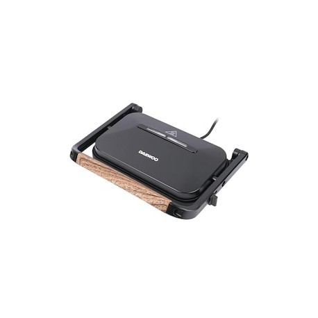 Parrilla panini eléctrica Daewoo DHG-2675 de madera y acero inoxidable